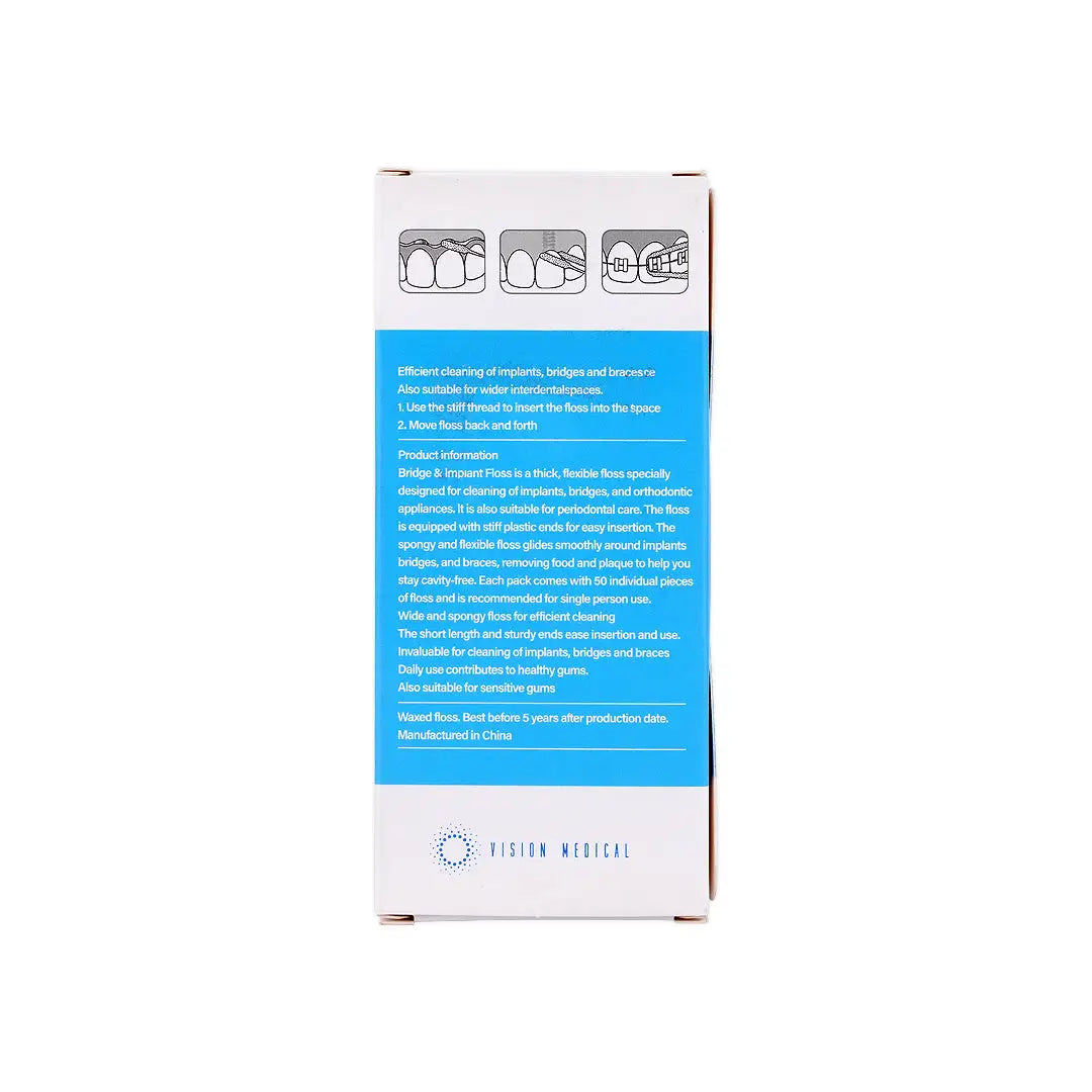 Vision Medical Super Floss Natural Teeth 50Pcs +3