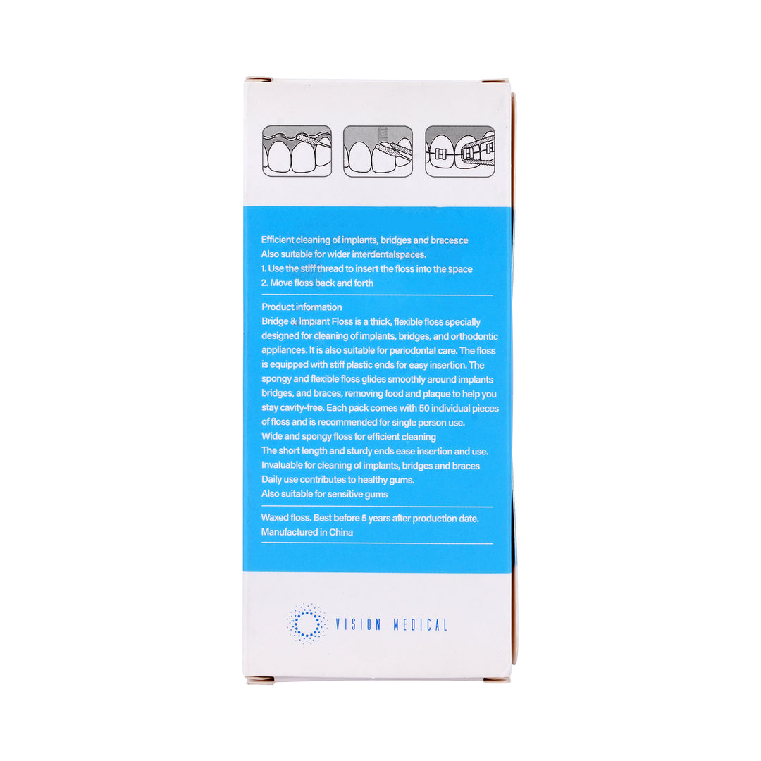 52091-Vision Medical Super Floss Natural Teeth 50Pcs +1