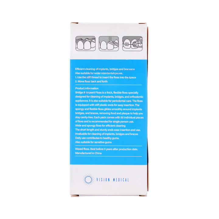 52091-Vision Medical Super Floss Natural Teeth 50Pcs +1