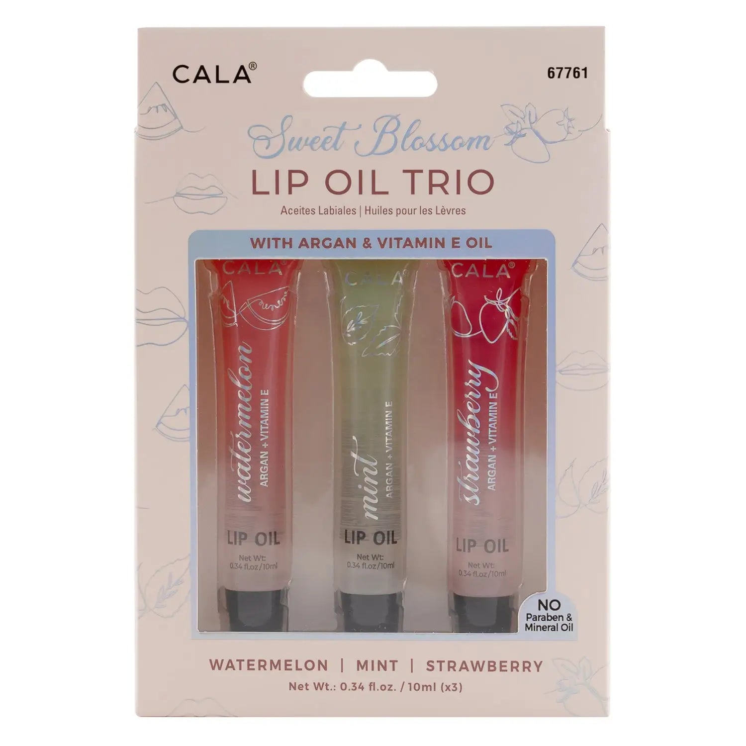 Cala Sweet Blossom Lip Oil Trio 10mlx3-67761