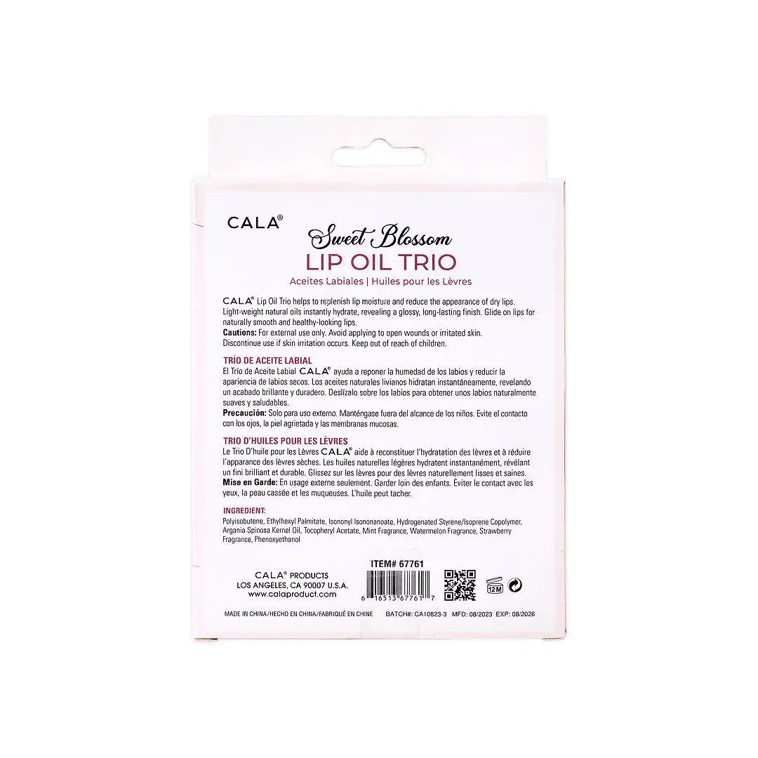Cala Sweet Blossom Lip Oil Trio 10mlx3