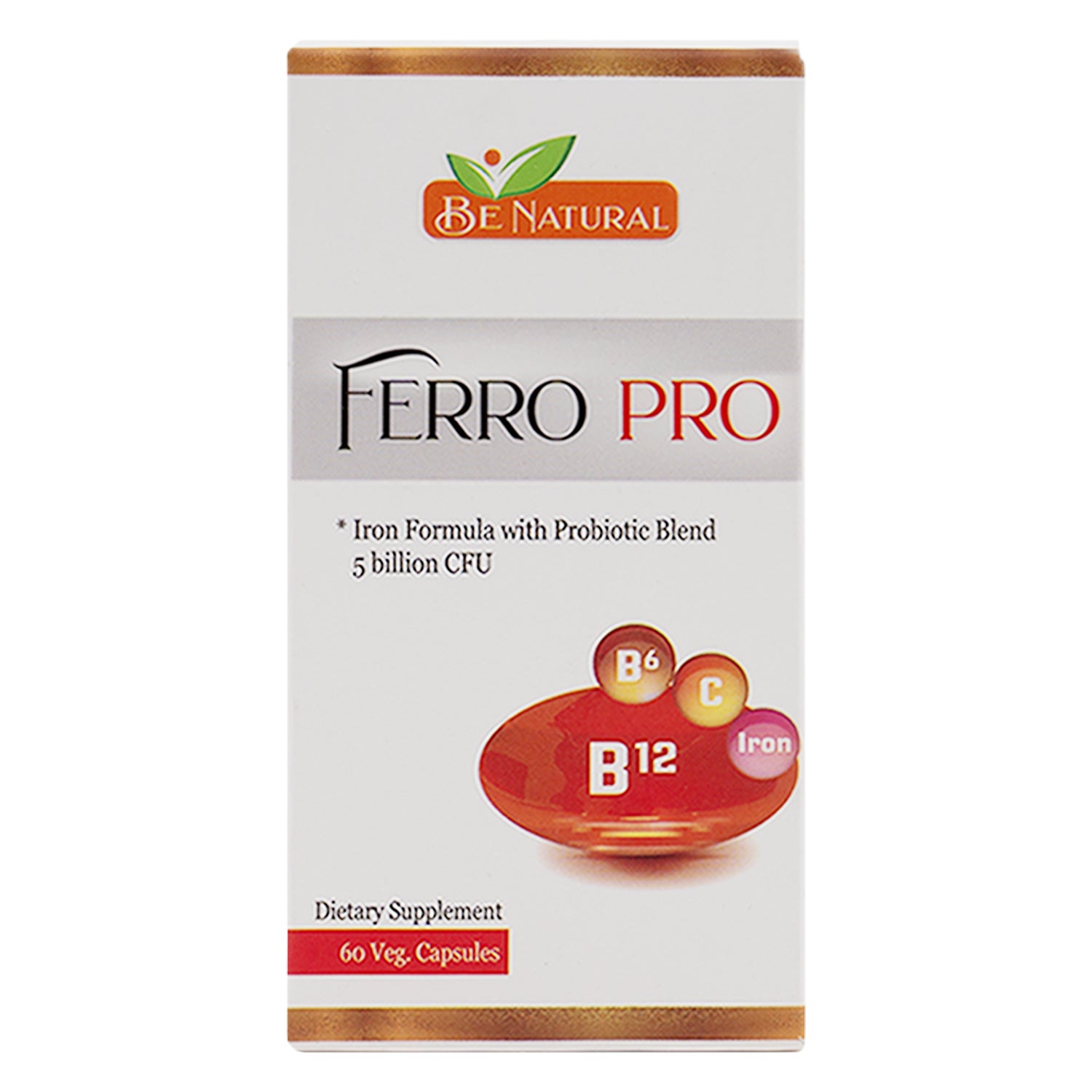 Be Natural Ferro Pro 60 Veg Capsules