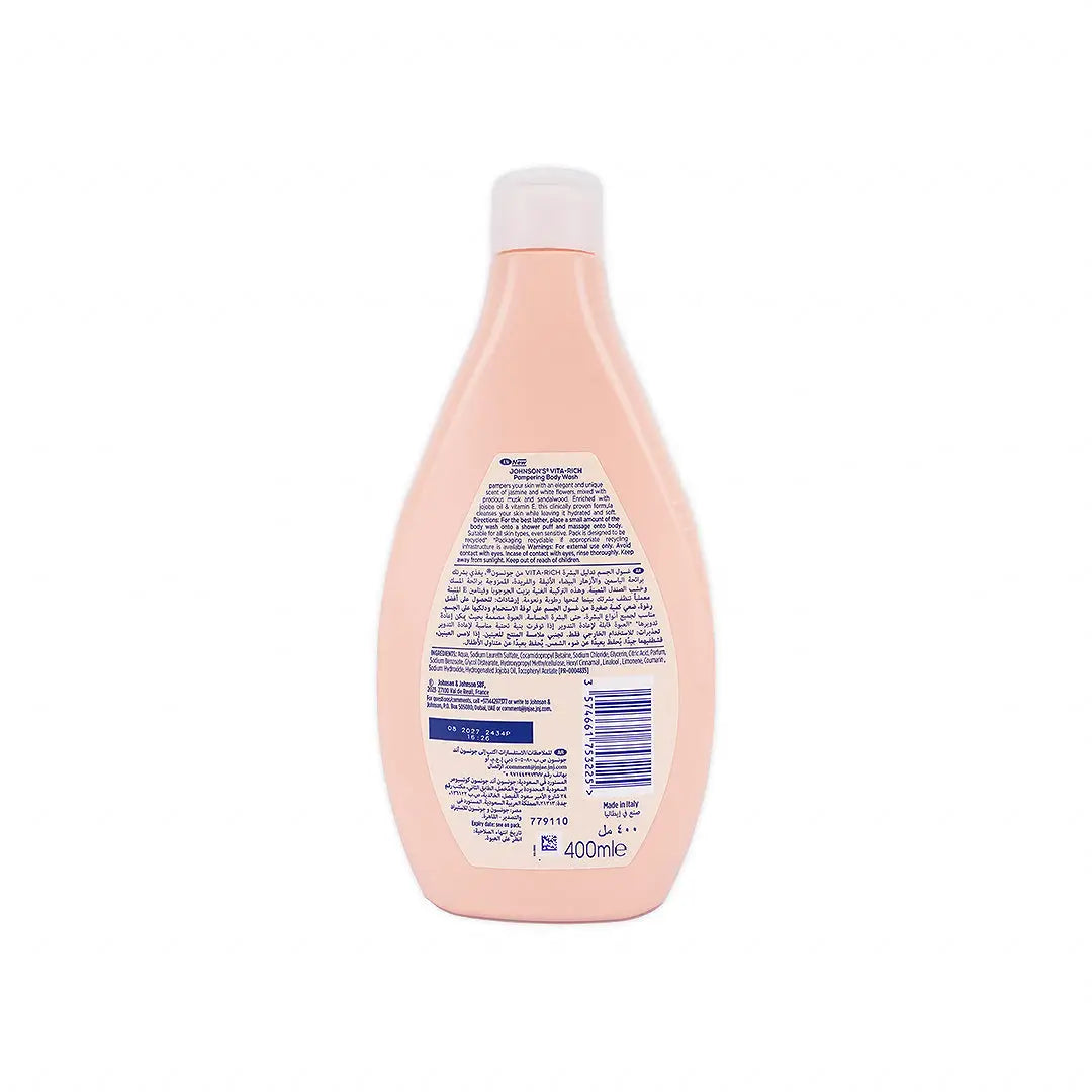 Johnson's Vita-Rich Body Wash 400ml-Jojoba Oil & Vitamin E