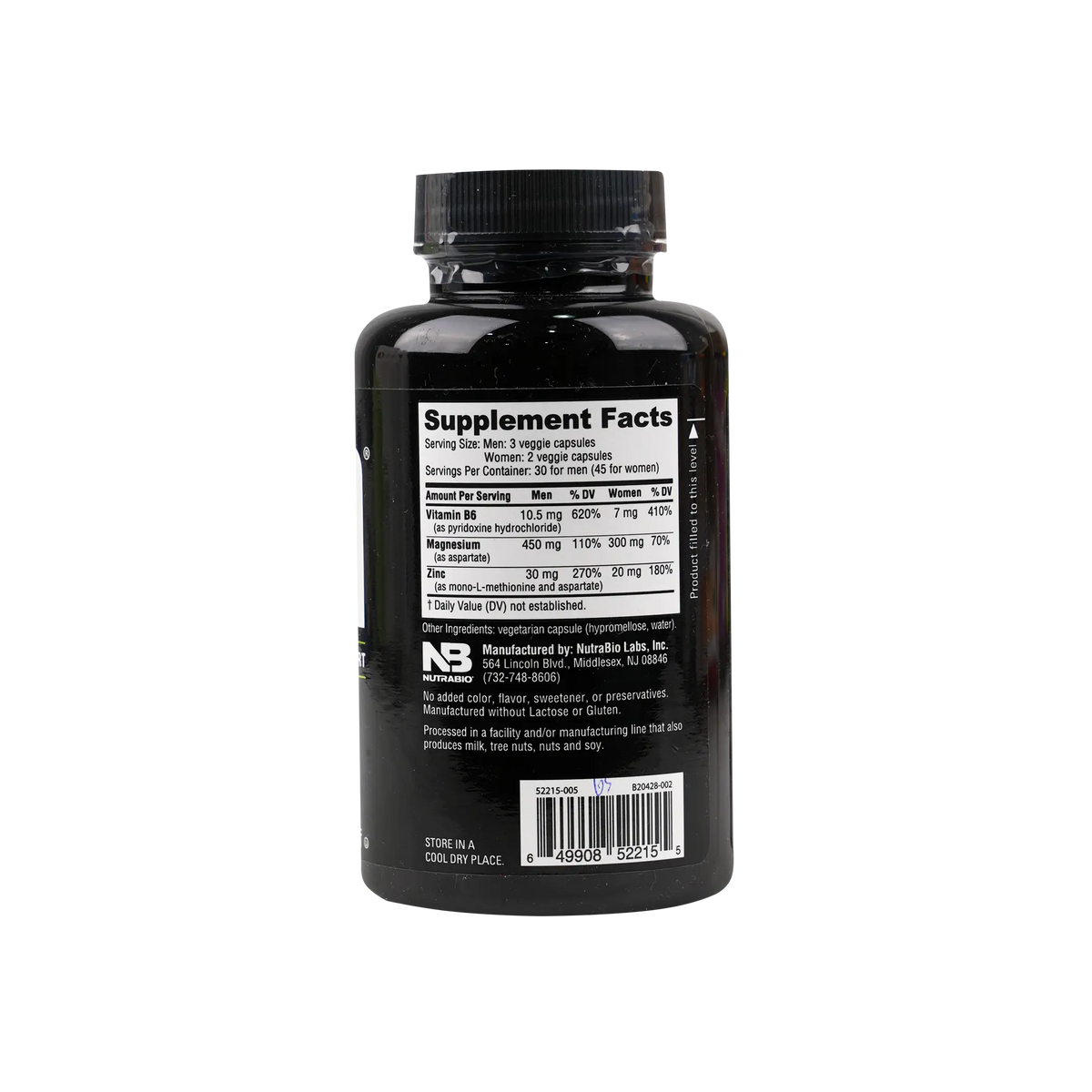 52164-Nutrabio ZMA Anabolic Mineral 90Capsules +1