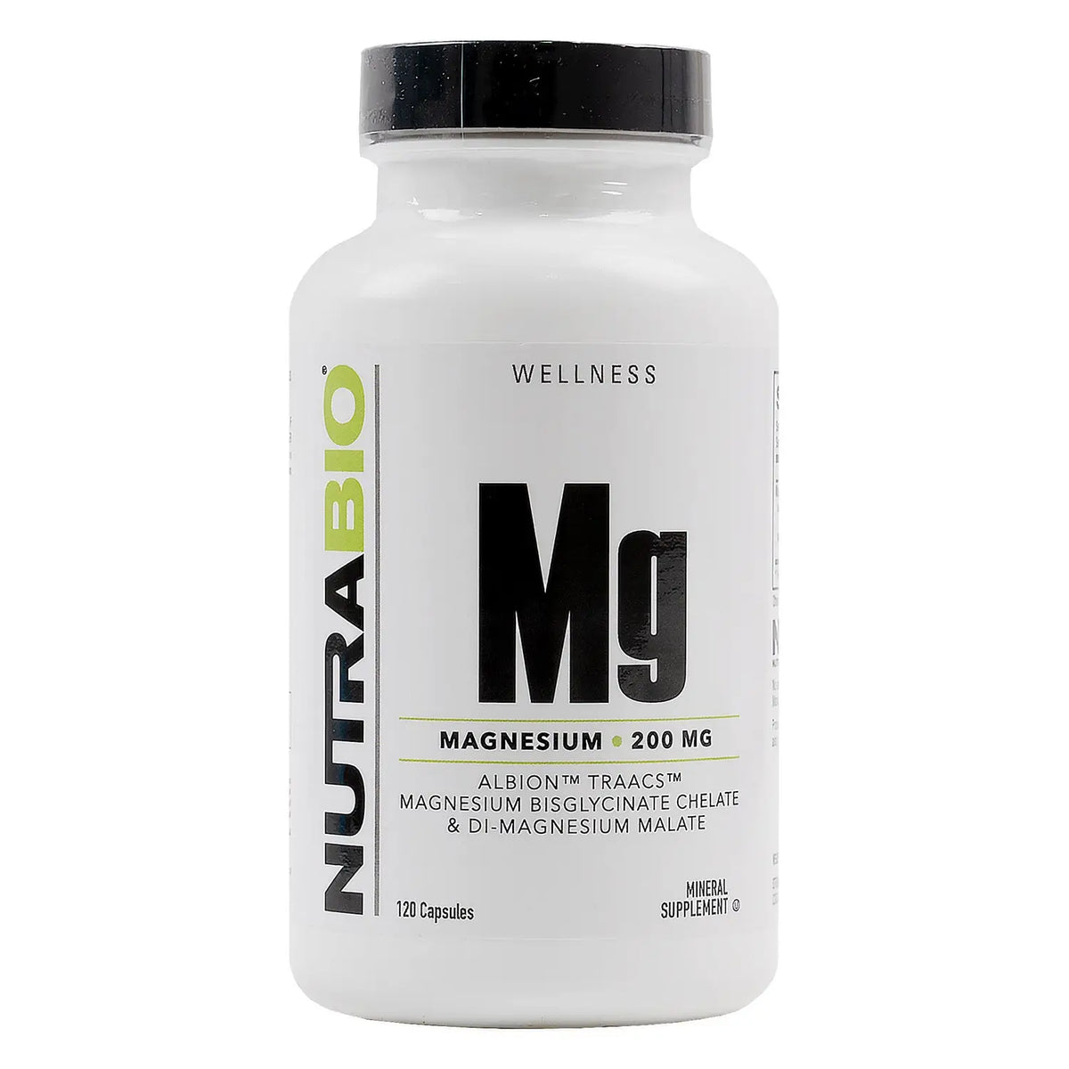52167-Nutrabio Mg Magnesium 200mg 120Capsules