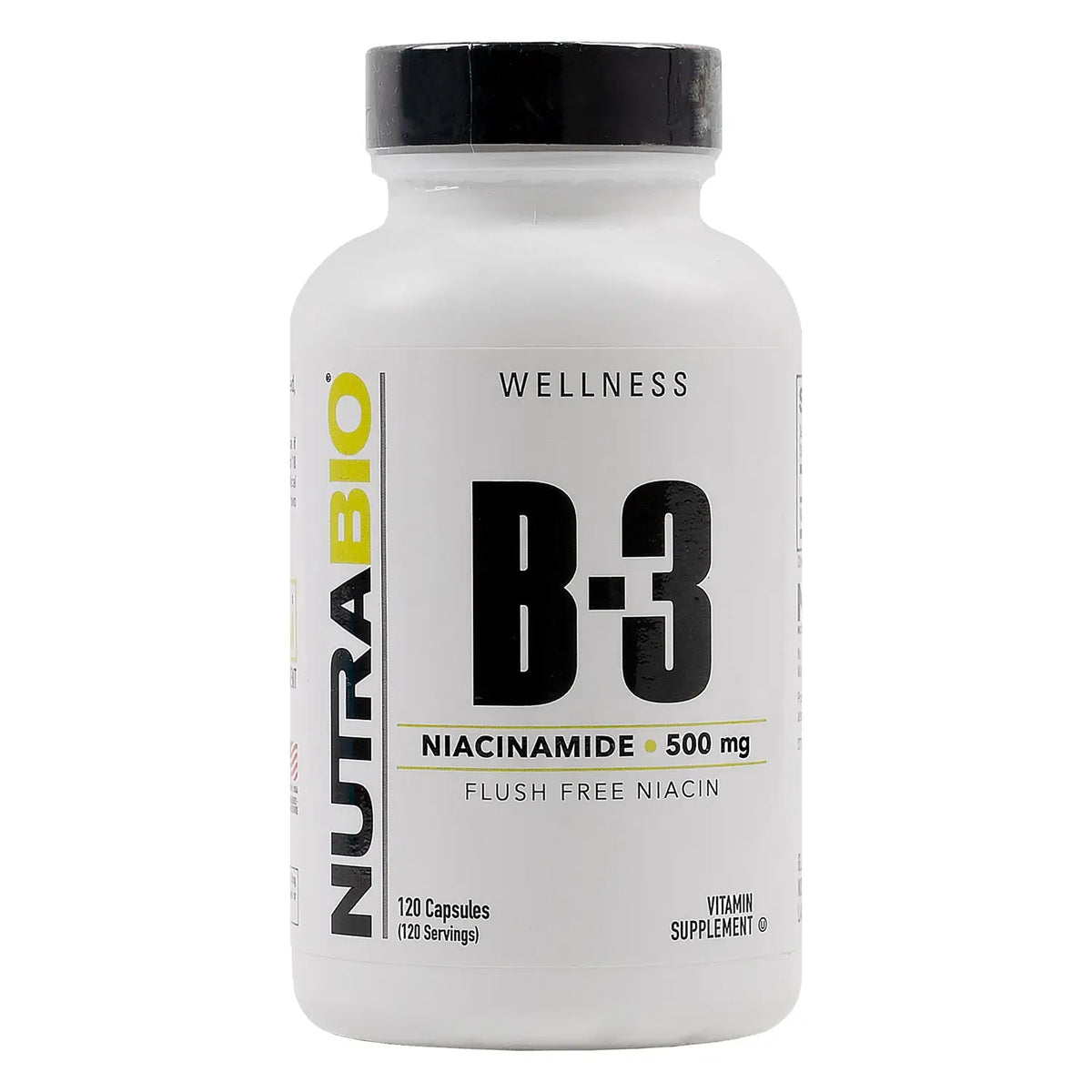 52168-Nutrabio B-3 Niacinamide 500mg 120Capsules