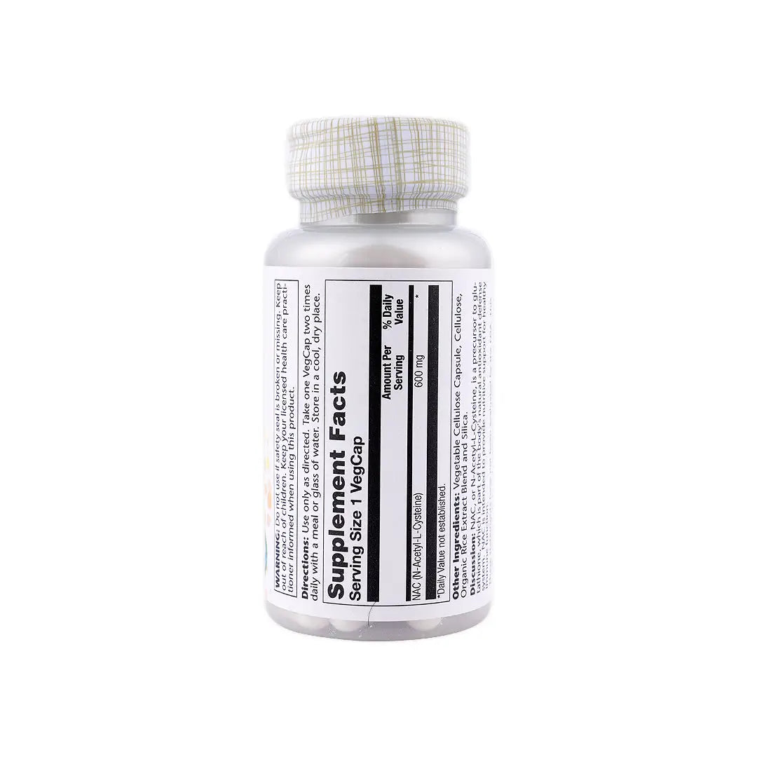 52181-Solaray Nac N-Acetyl-L-Cysteine 600mg 60Veg Capsules +2