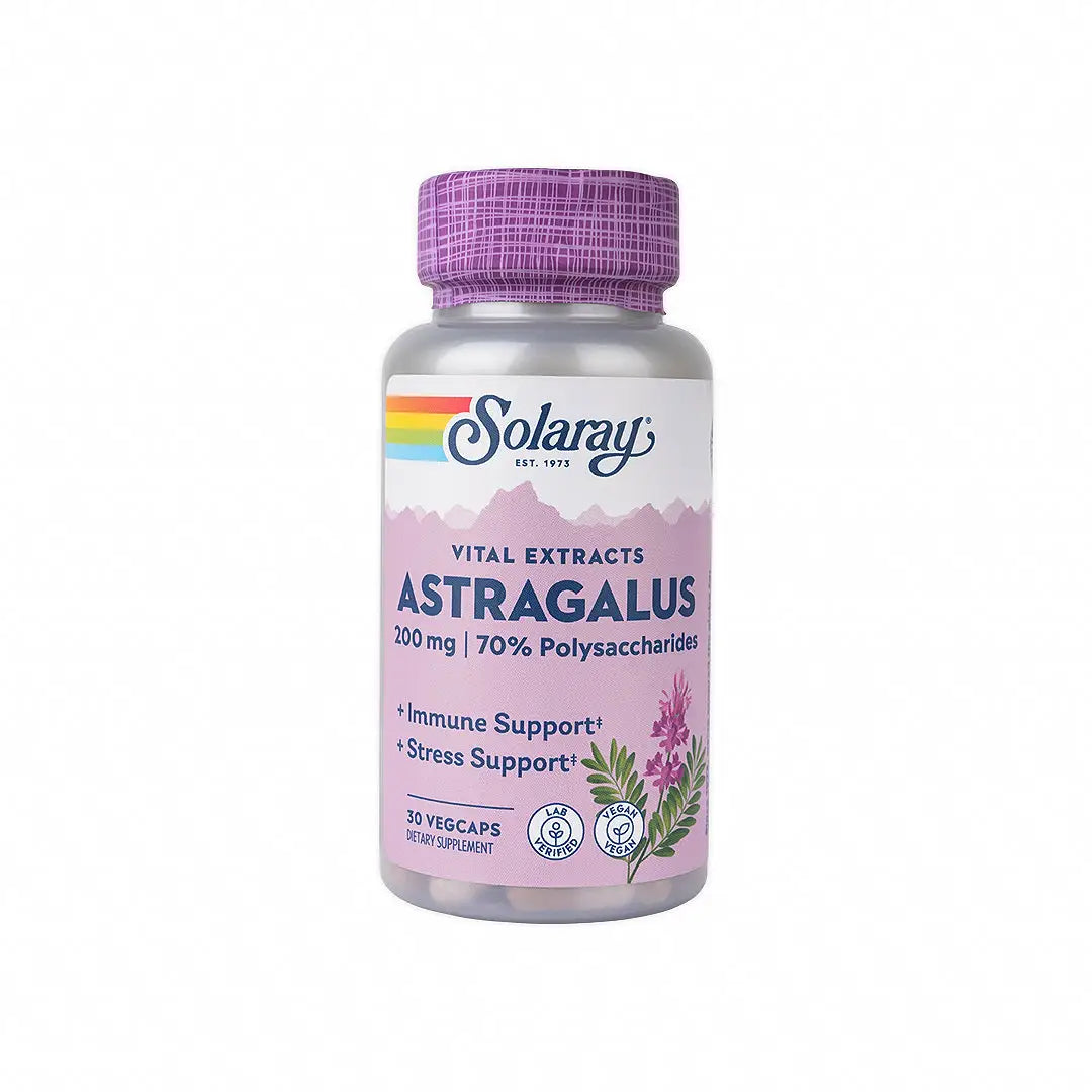 52182-Solaray Astragalus 200mg 30Veg Capsules