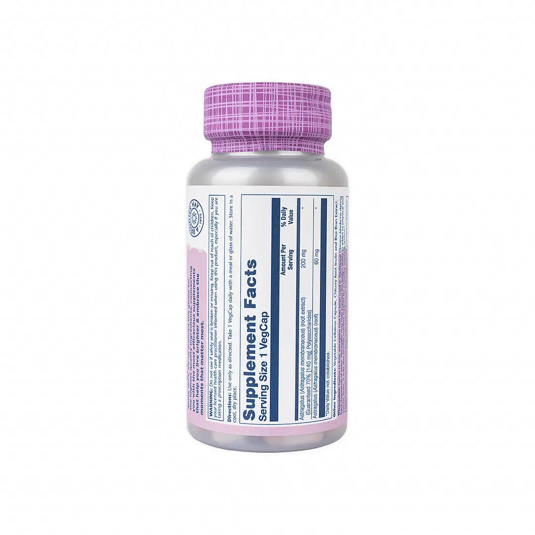 52182-Solaray Astragalus 200mg 30Veg Capsules +2