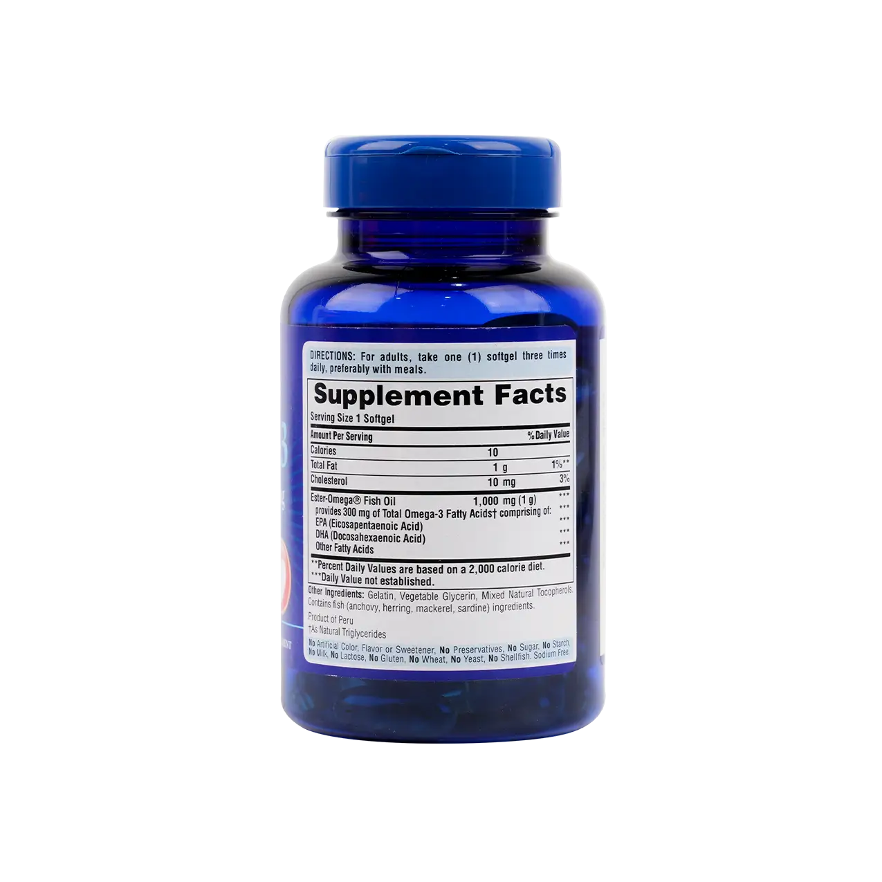 Puritans Pride Omega-3 Fish Oil 1000mg 100 Softgels