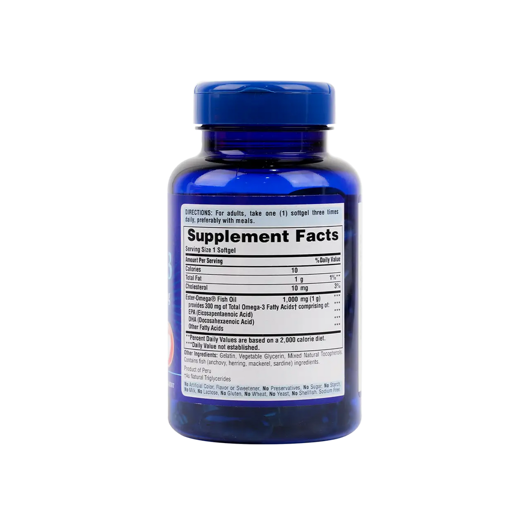 52206-Puritans Pride Omega-3 Fish Oil 1000mg 100 Softgels +1