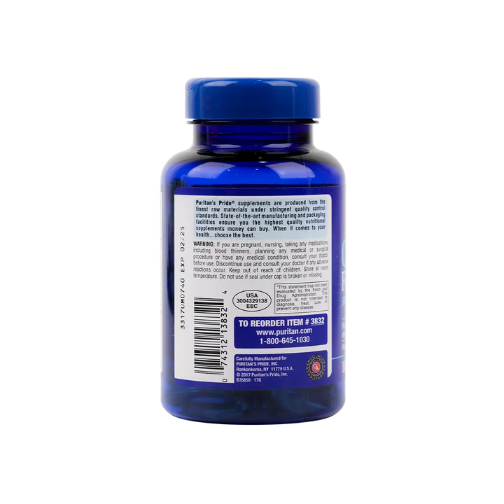 52206-Puritans Pride Omega-3 Fish Oil 1000mg 100 Softgels +2