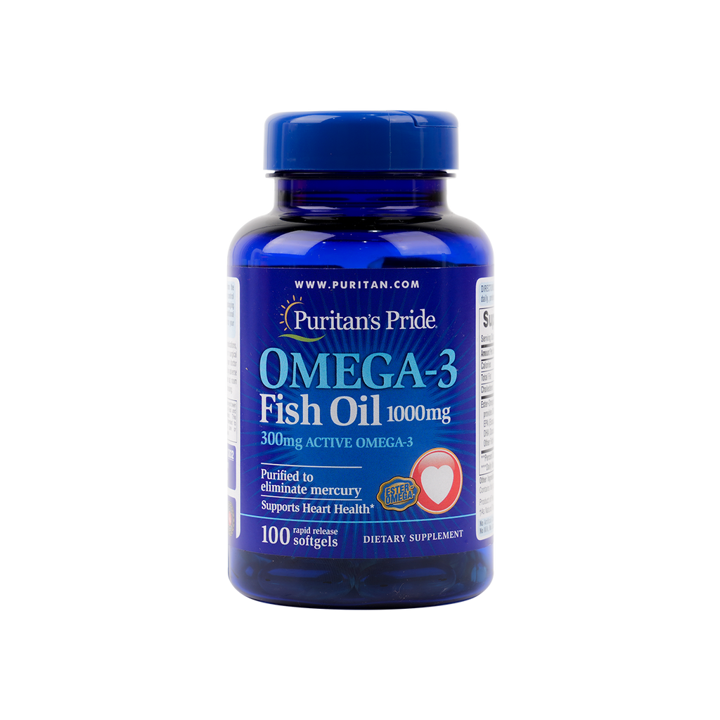 Puritans Pride Omega-3 Fish Oil 1000mg 100 Softgels