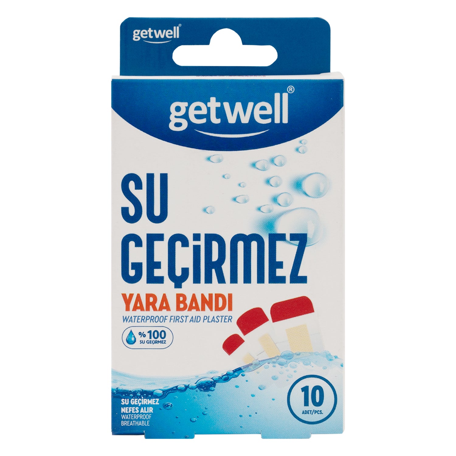 Getwell Su Gecirmez Yara Bandi First Aid Plaster 10Pcs