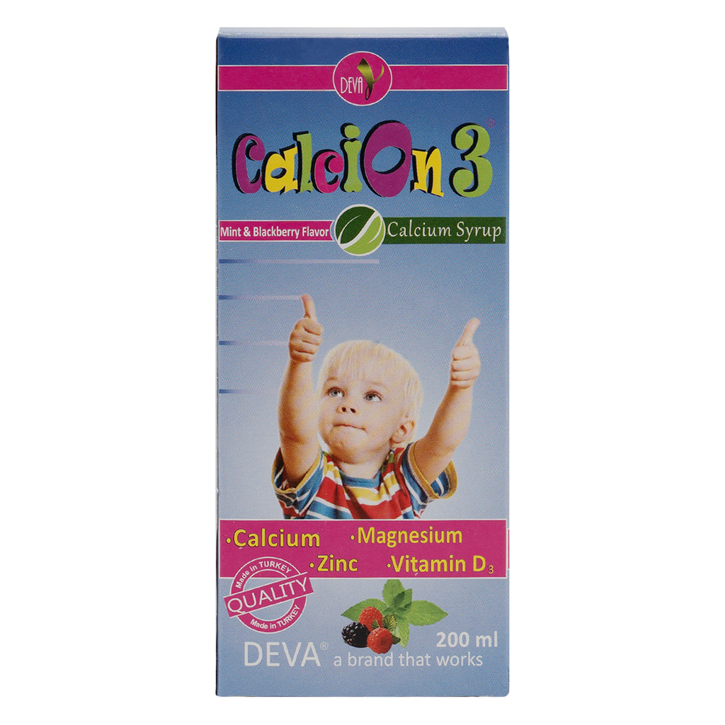 Deva Calcion 3 Calcium Syrup 200ml -Mint & Blackberry Flavor