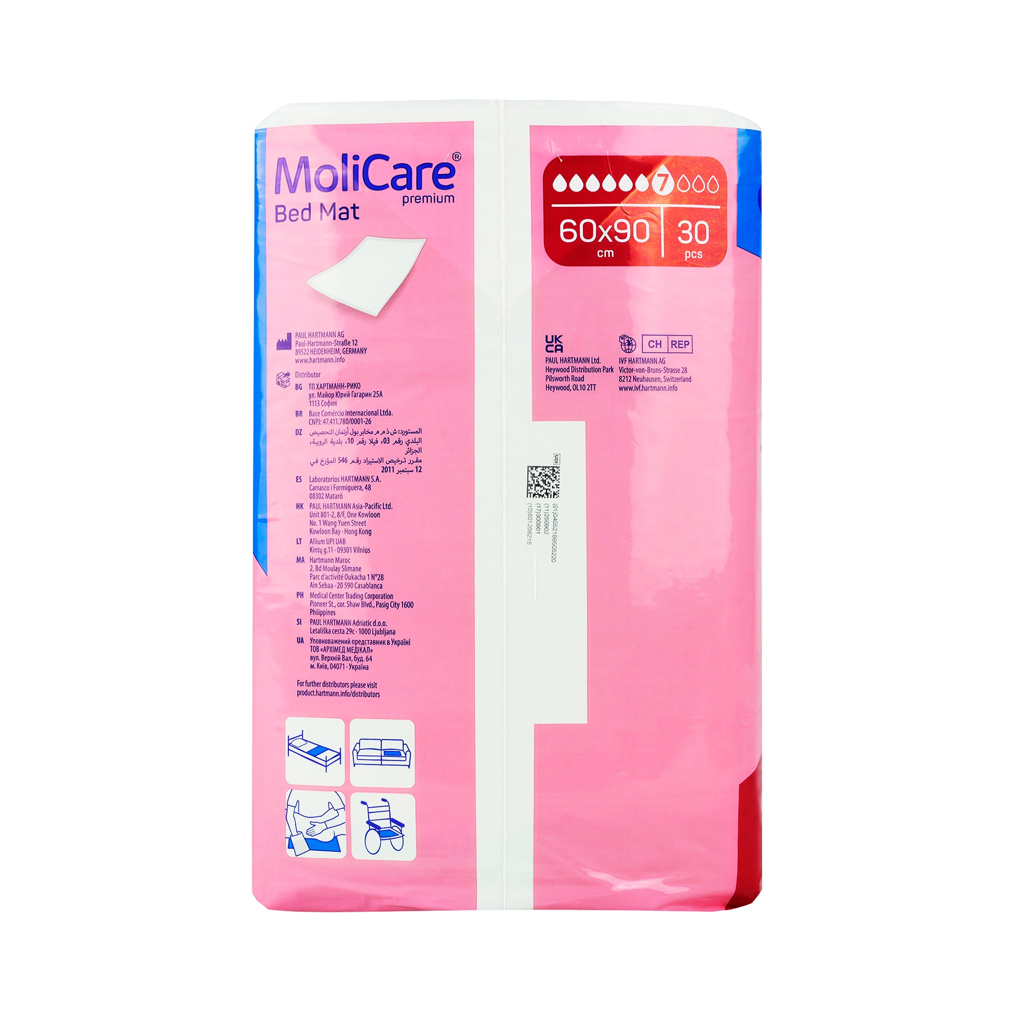 52307-Hartmann Molicare Premium Bed Mat 60X90cm 30Pcs +3