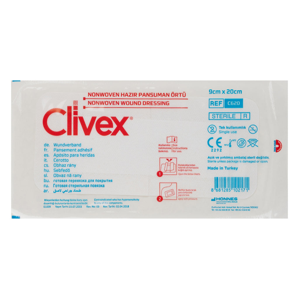 Clivex NonWoven Wound Dressing 9X20cm 1Pcs - 2171