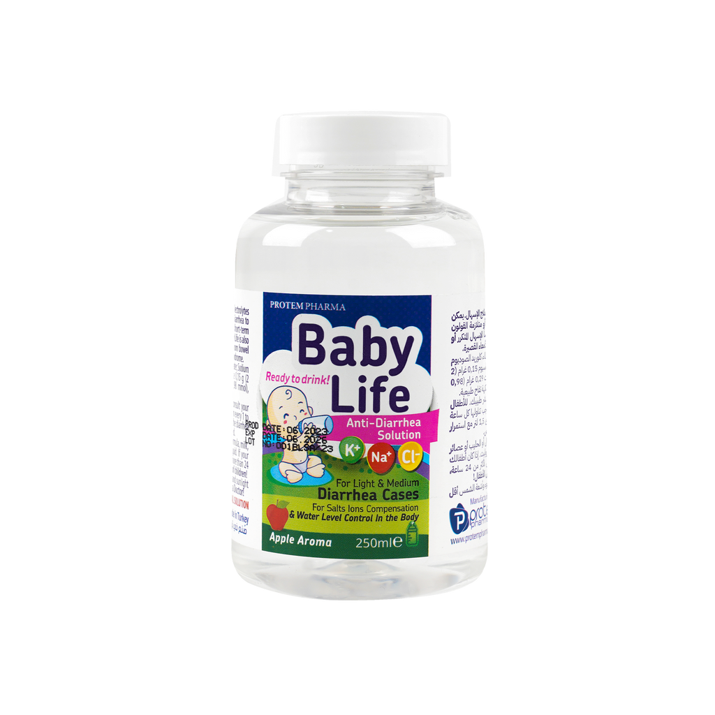 Protem Pharma Baby Life Anti-Diarrhea Sol 250ml -Apple Aroma