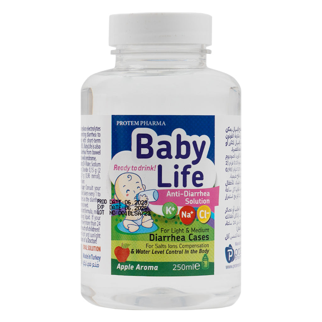 Protem Pharma Baby Life Anti-Diarrhea Sol 250ml -Apple Aroma