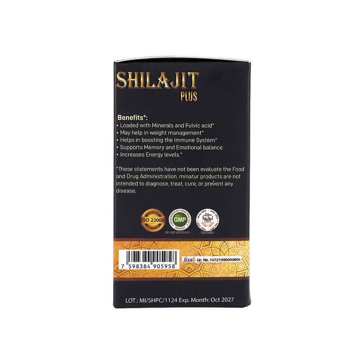 52385-Shilajit Plus 60 Veg Capsules +6