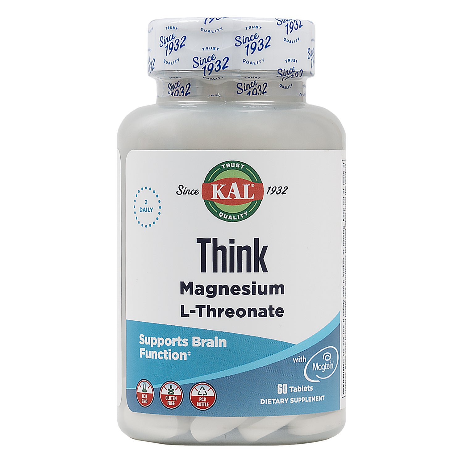 Kal Think Magnesium L-Threonate 60 Tablets