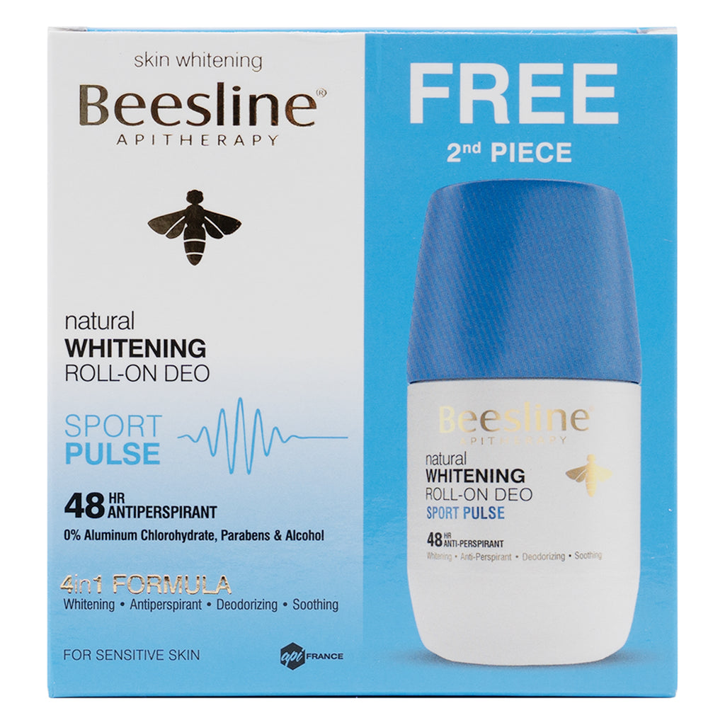 Beesline Whitening Roll-On Deo 48H Sport Pulse 50ml(1+1)
