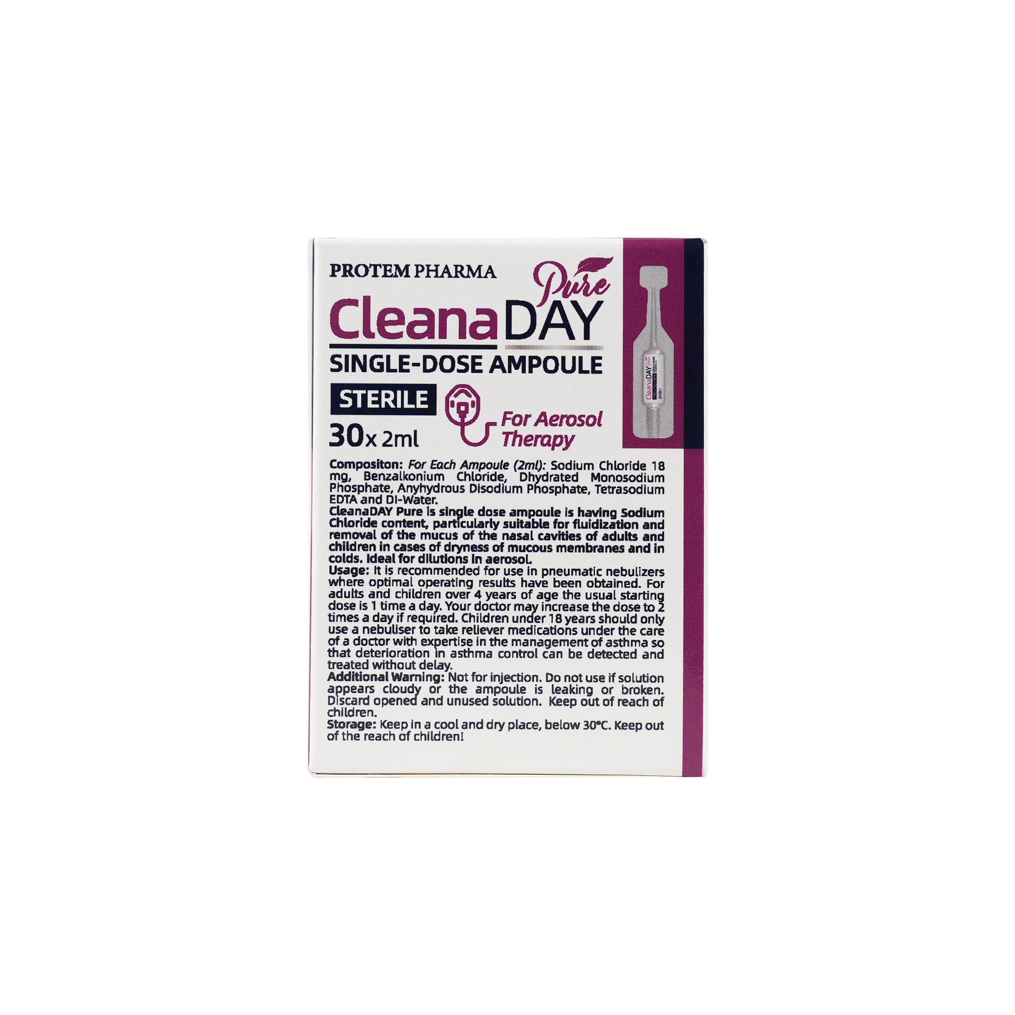 Cleana Day Pure Solution 2ml X 30Ampoule