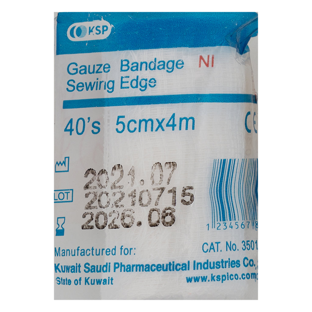 Ksp Gauze Bandage Sewing Edge 40s 5cmX4m