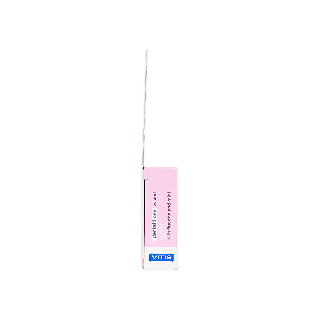 vitis soft dental floss waxed 50m pink
