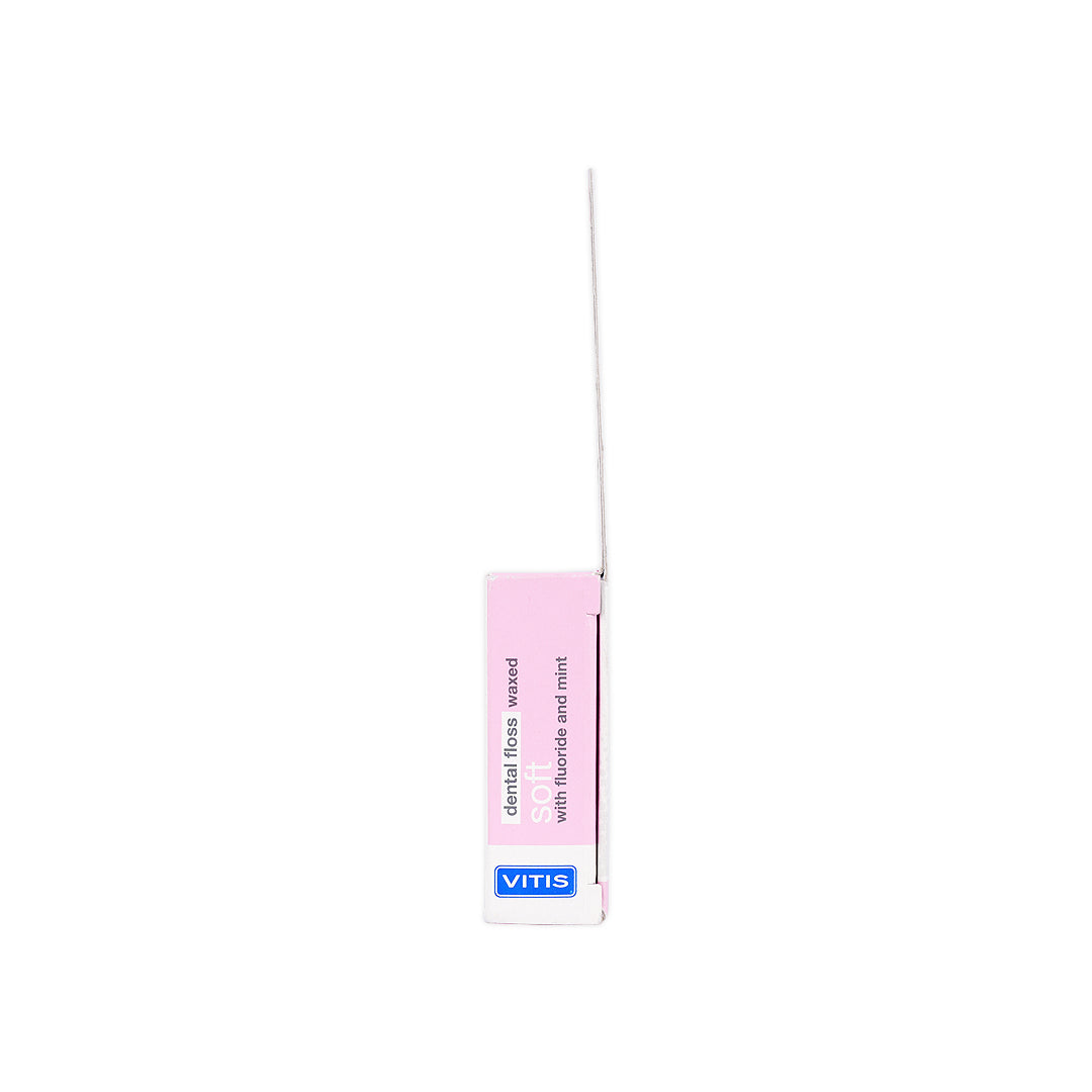 vitis soft dental floss waxed 50m pink