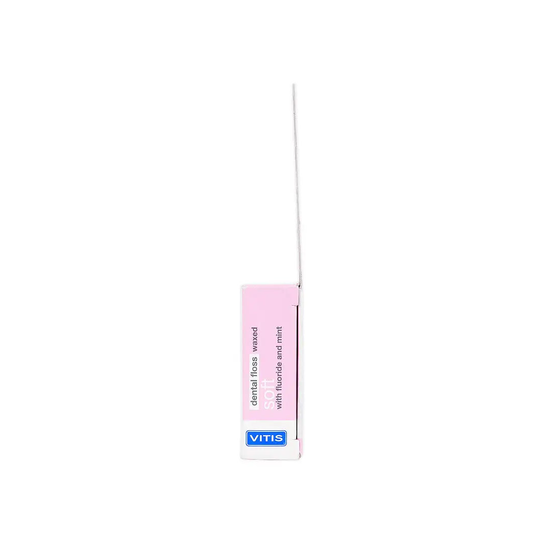 vitis soft dental floss waxed 50m pink