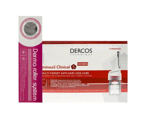 Vichy Dercos Aminexil Clinical Women 21amp+Derma Roller Free