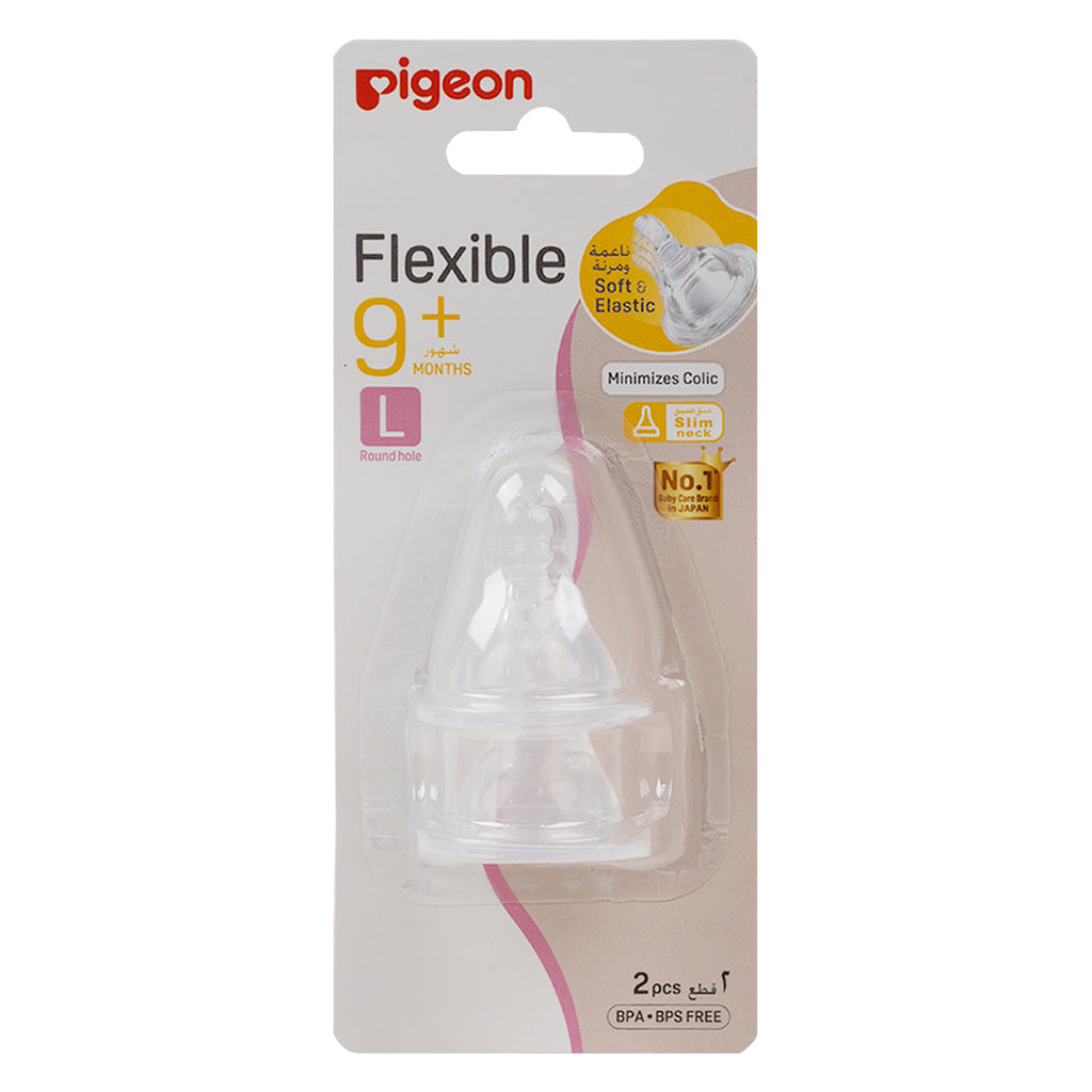 Pigeon Flexible Nipple 9+M 2pcs-L (17341)