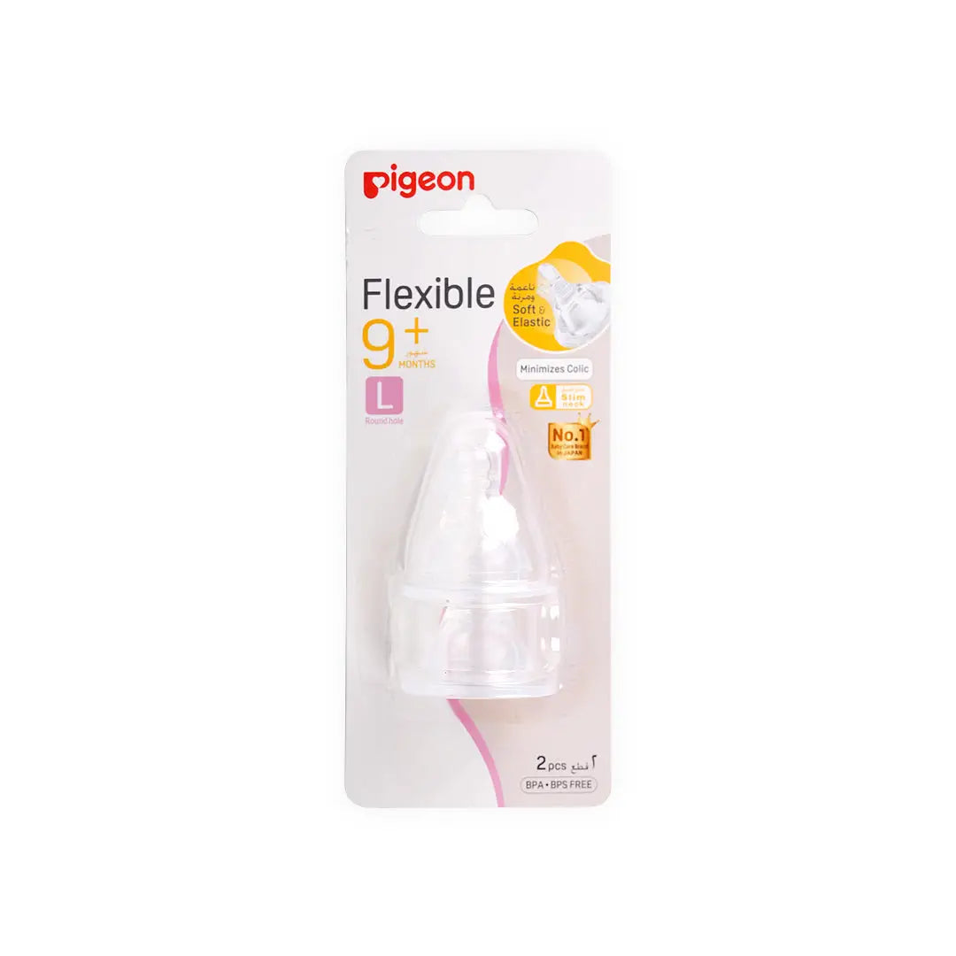 Pigeon Flexible Nipple L +9m 2Pcs-17341