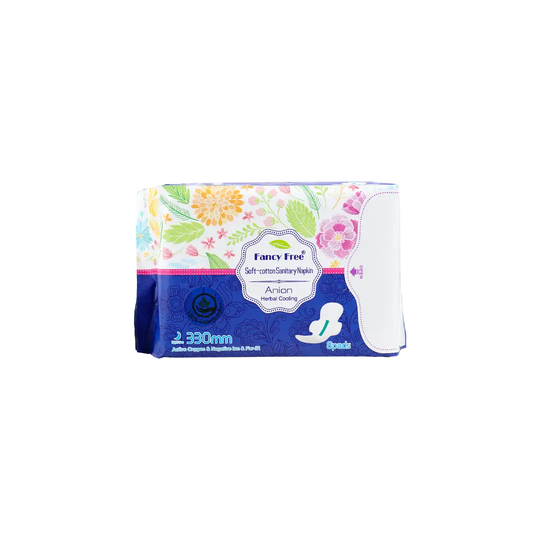 52519-Fancy Free Soft-Cotton Sanitary Napkin 330mm - 8Pads