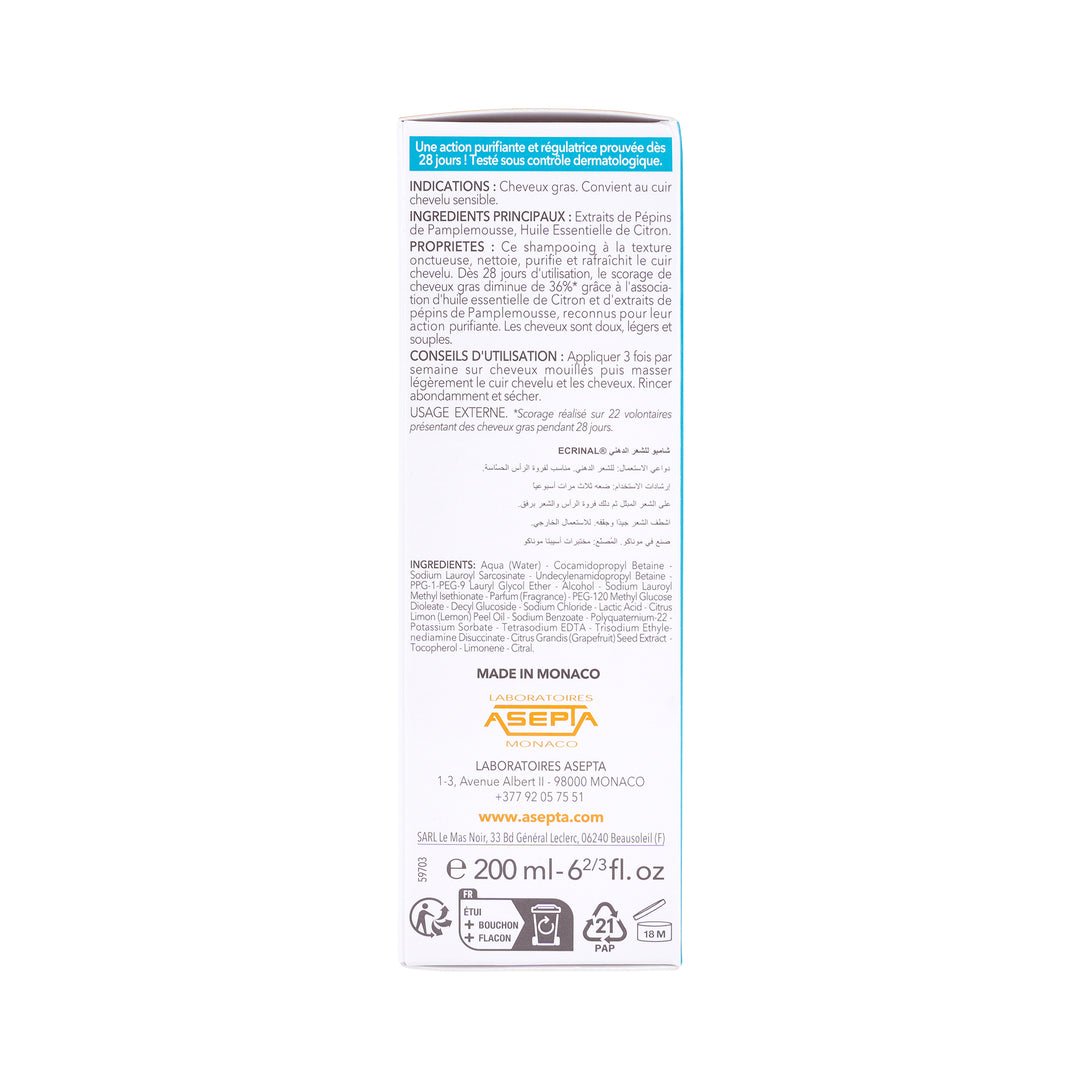 52526-Ecrinal Oily Hair Shampoo 200ml +6