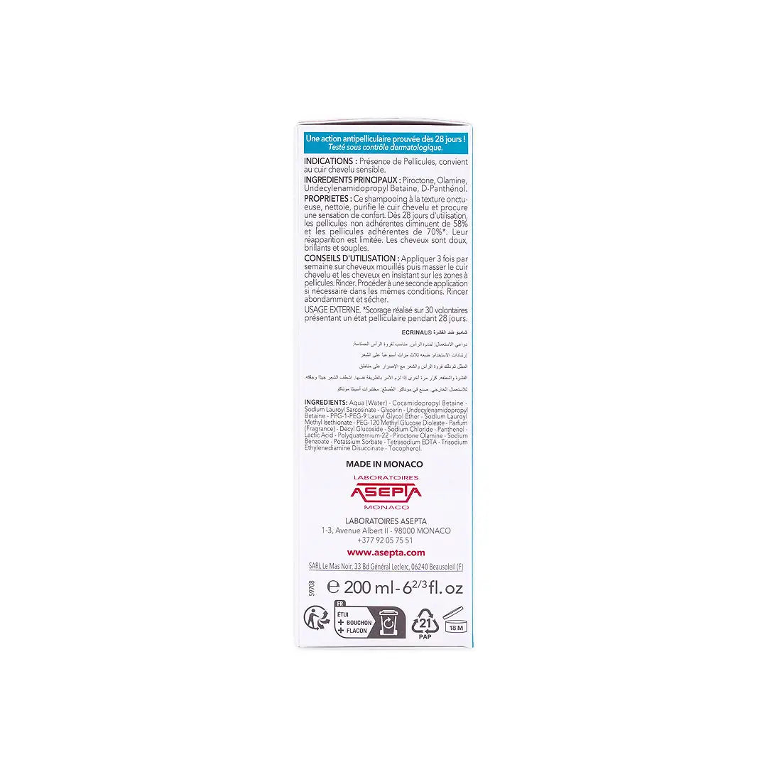 52527-Ecrinal Anti-Dandruff Shampoo 200ml +4