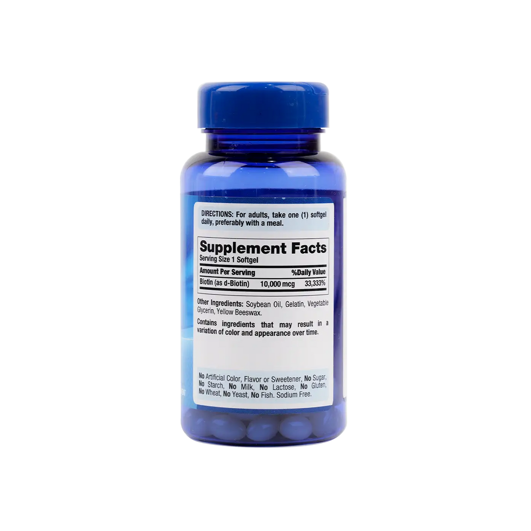 52547-Puritans Pride Ultra Mega BIotin 10000 Mcg 50 Softgels +1