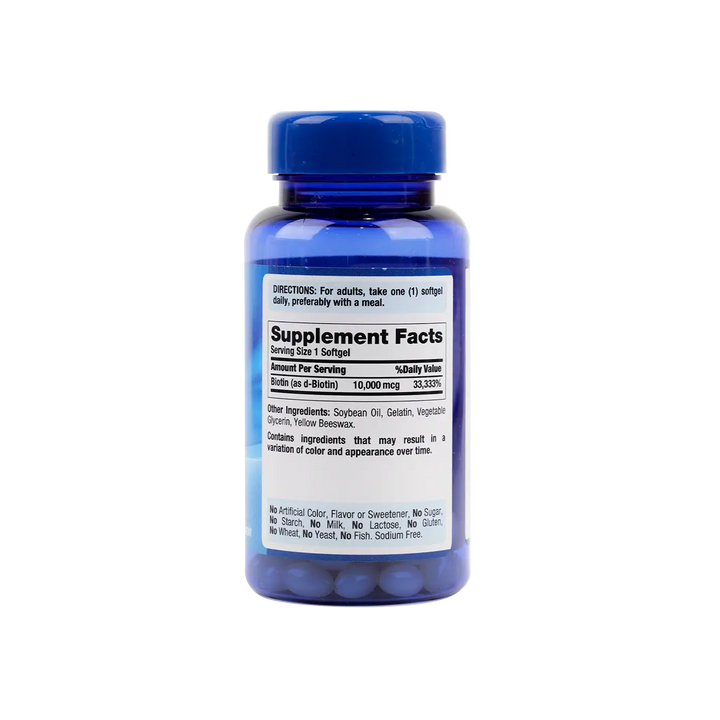 52547-Puritans Pride Ultra Mega BIotin 10000 Mcg 50 Softgels +1