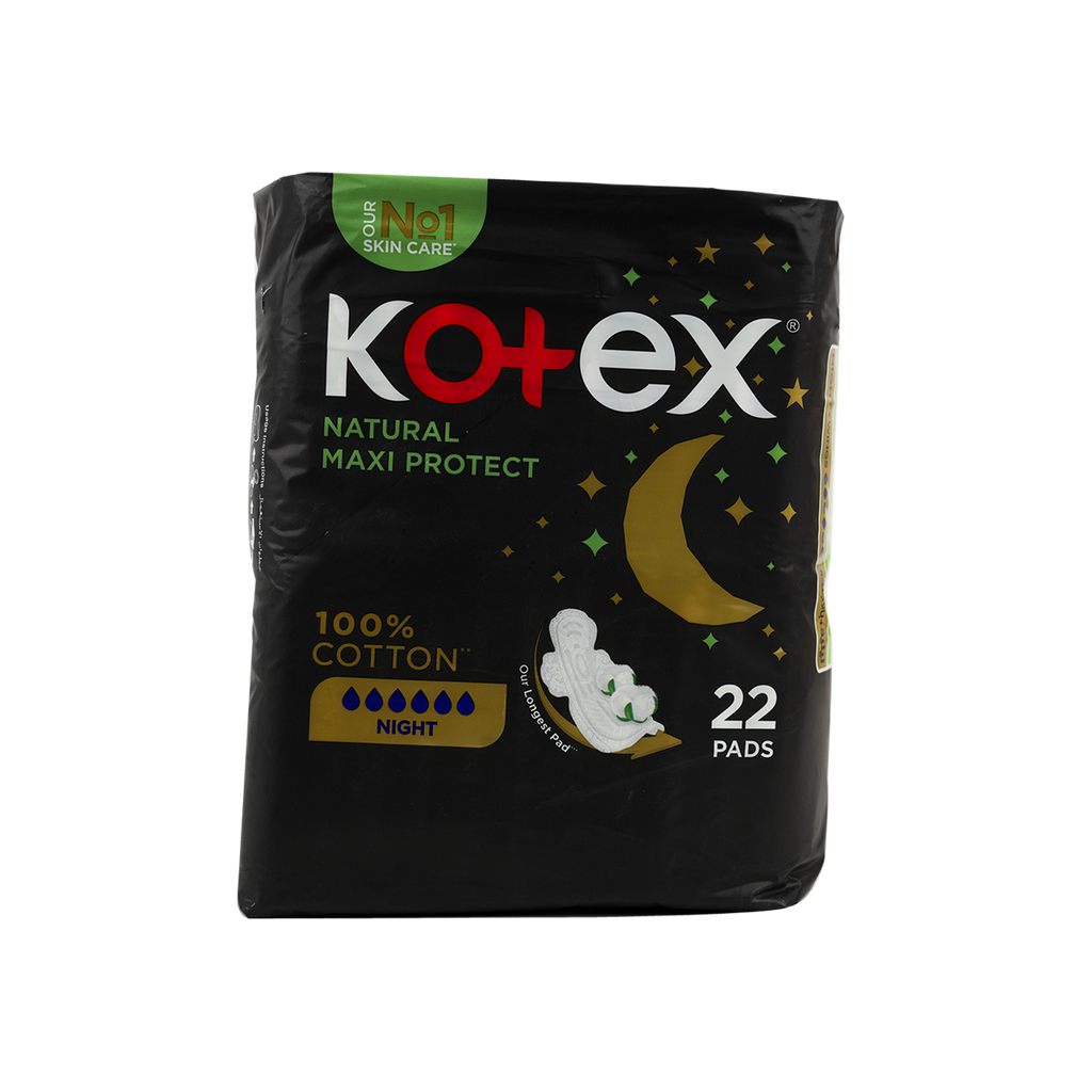 Kotex Natural Cotton Maxi Protect Night 22Pcs