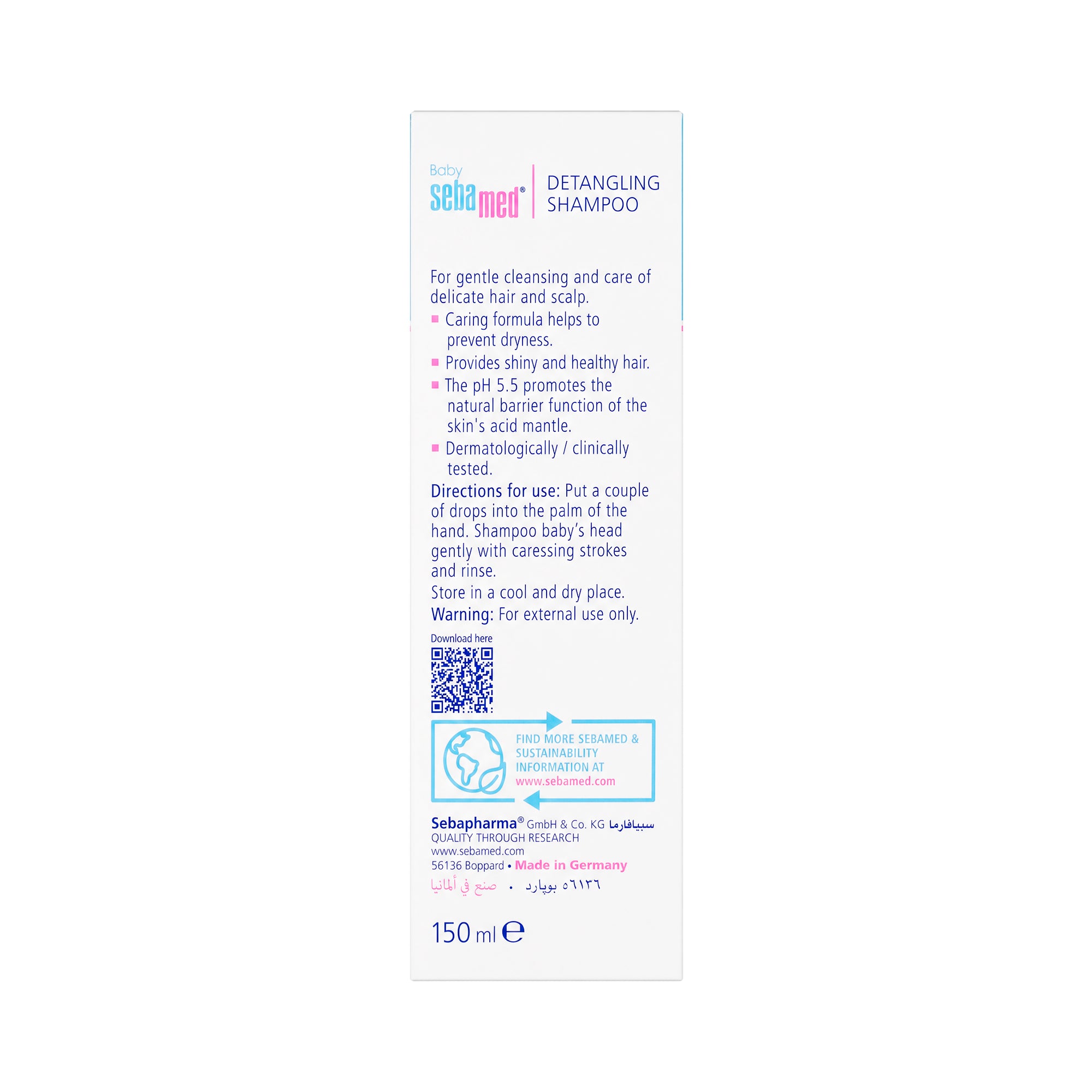 52595-Sebamed Detangling Shampoo 150ml +5