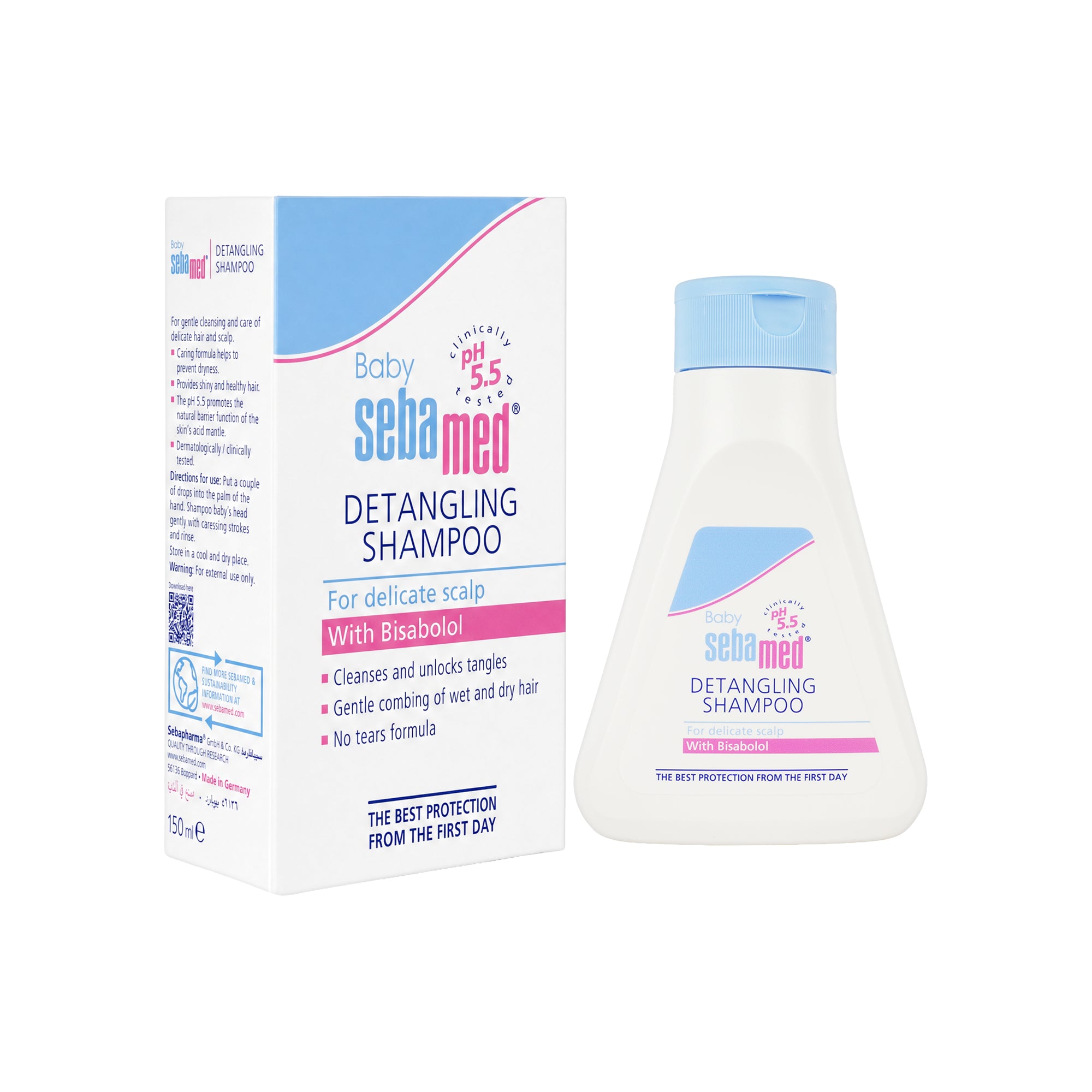 52595-Sebamed Detangling Shampoo 150ml +1