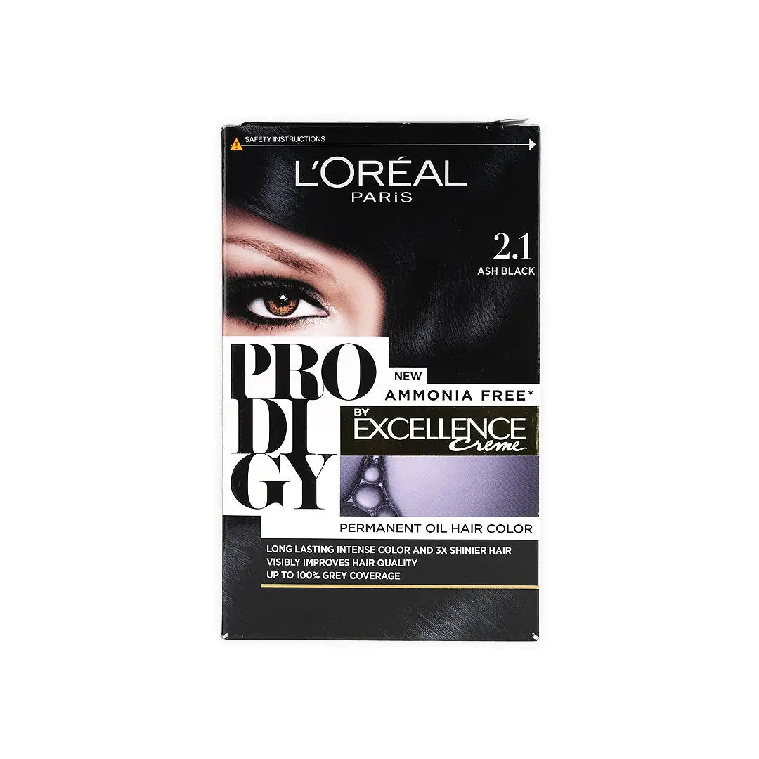 L_oreal Prodigy Permanent Oil hair Color - 2.1 Ash Black