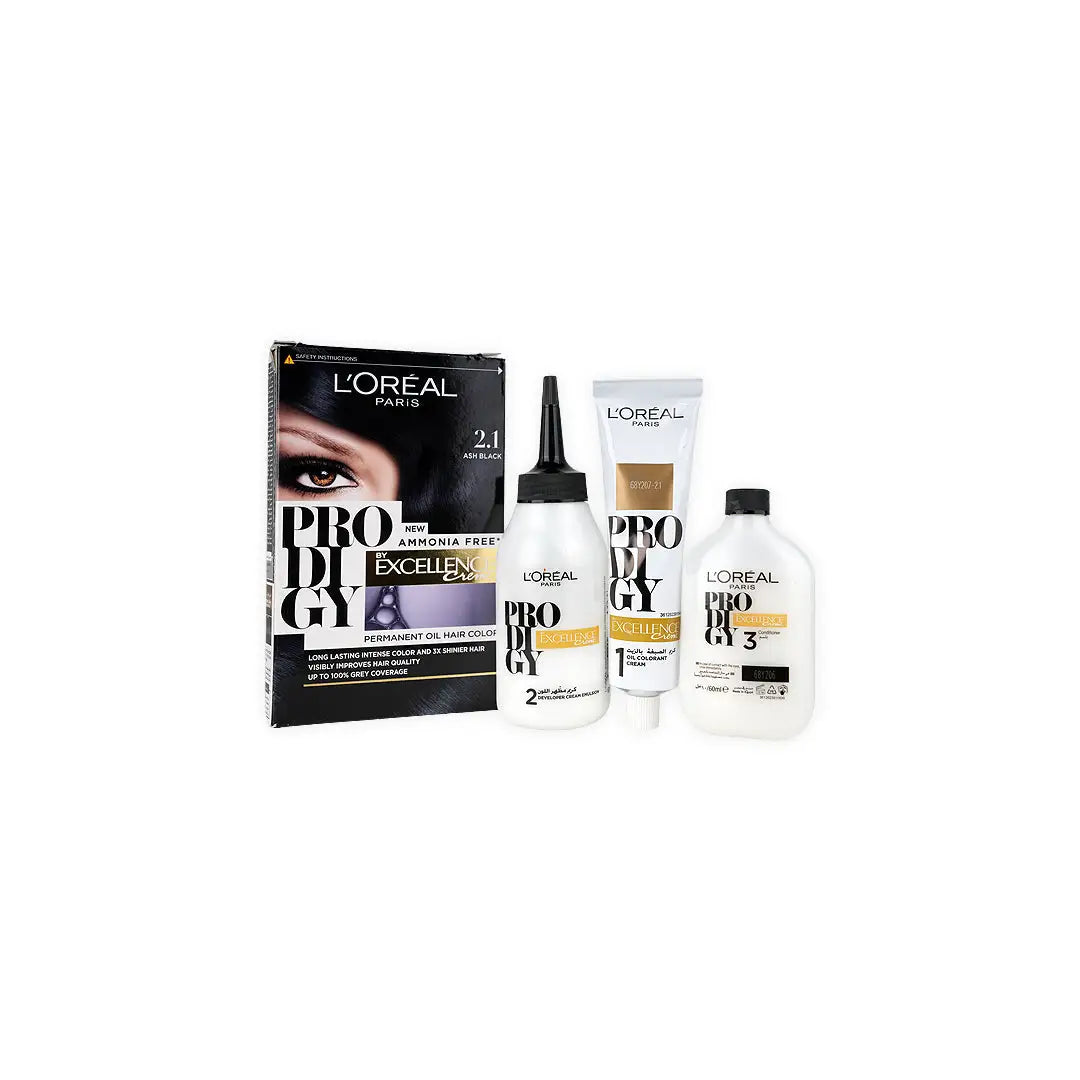 L_oreal Prodigy Permanent Oil hair Color - 2.1 Ash Black
