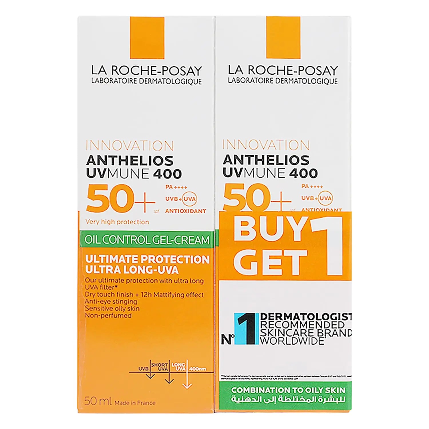 La Roche Posay Anthelios Spf50 + Oil ControlGel-cream 1 + 1 50ml