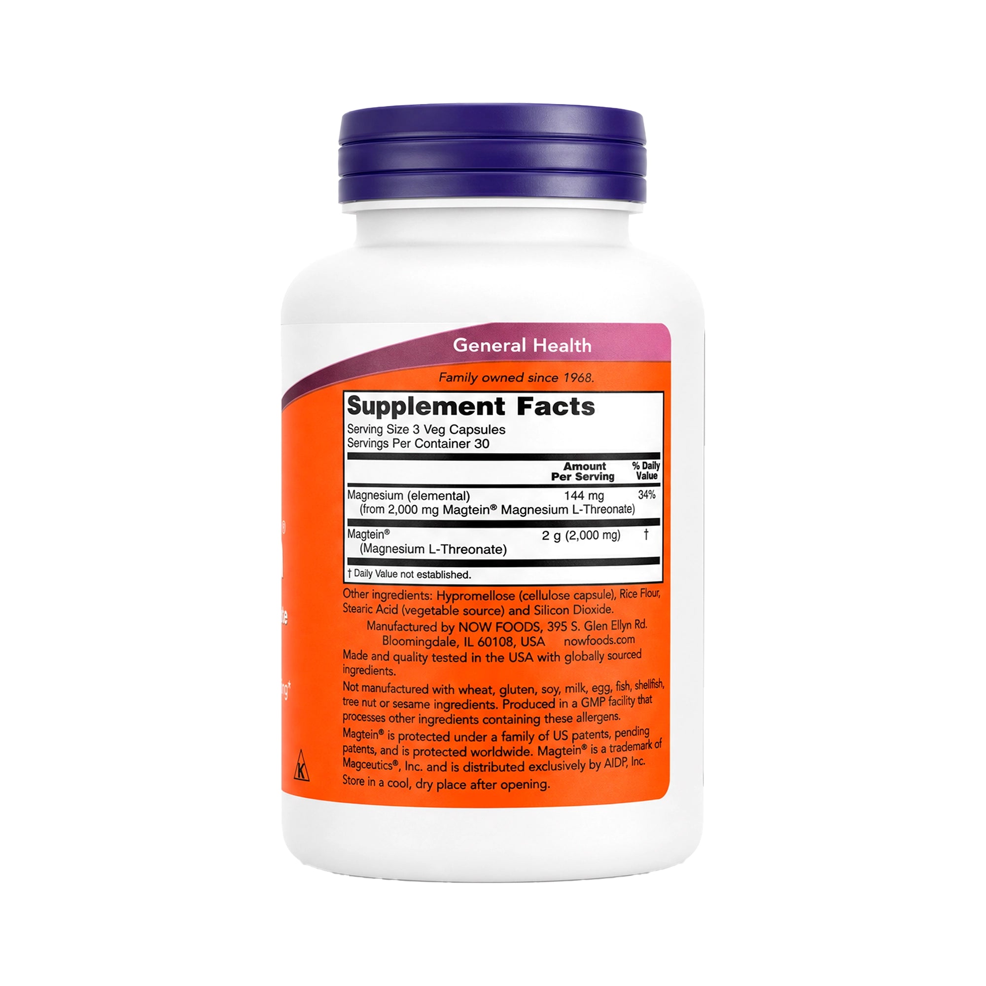52777-Now Magtein 90 Veg Capsules +2