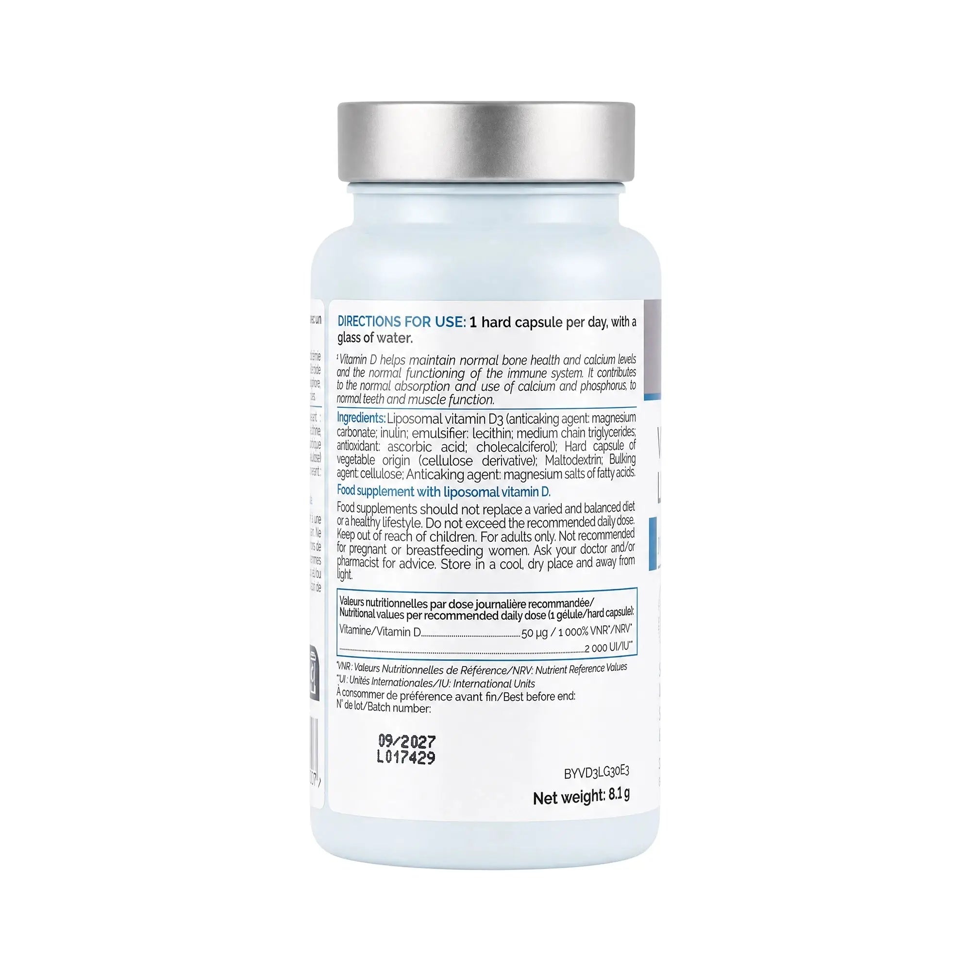 52792-Biocyte Vitamin D3 Liposomal 30 Capsules +1