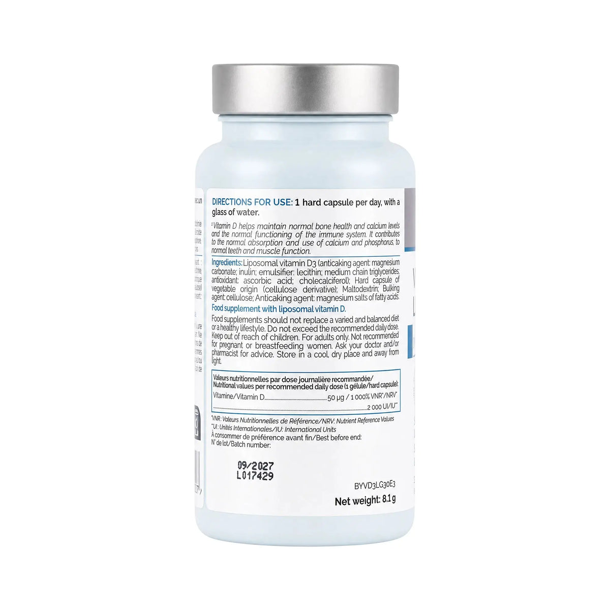 52792-Biocyte Vitamin D3 Liposomal 30 Capsules +1