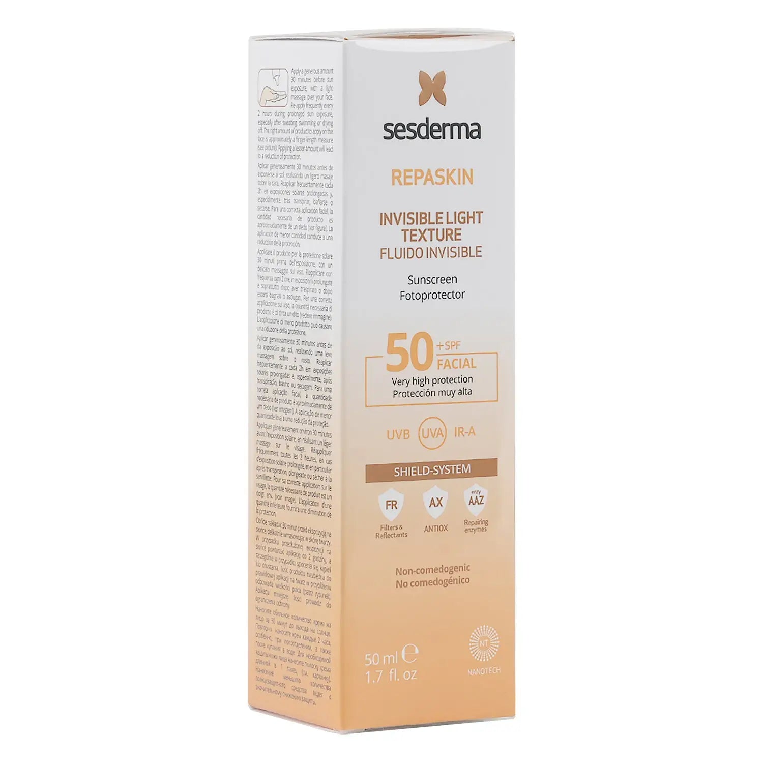 Sesderma Repaskin Invisible Light Texture Fluido Spf50+ 50ml