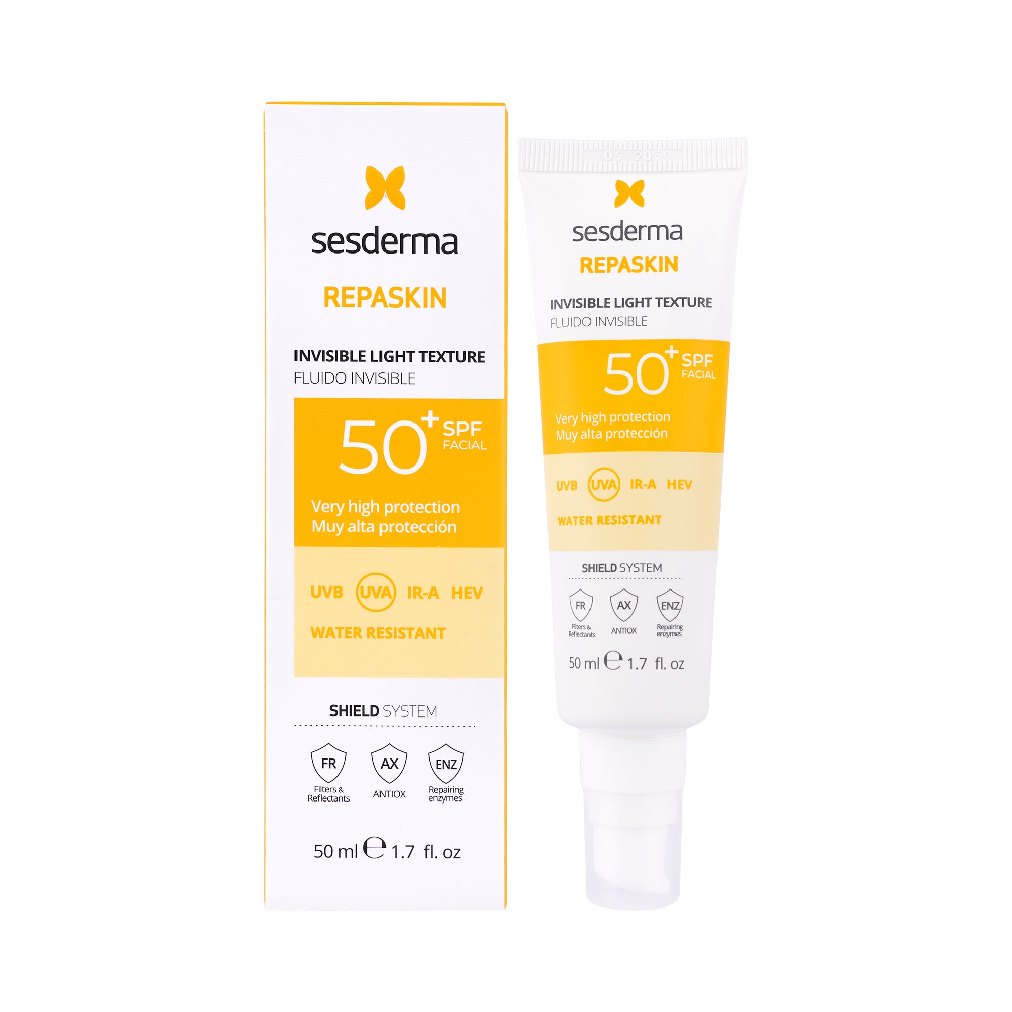 52808-Sesderma Repaskin Invisible Light Texture Fluido SPF50+ 50ml 